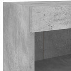 Mobili TV a Muro con LED 5pz Grigio Cemento Legno Multistrato