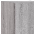 Mobili TV a Muro con LED 5pz Grigio Sonoma in Legno Multistrato