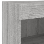 Mobili TV a Muro con LED 5pz Grigio Sonoma in Legno Multistrato