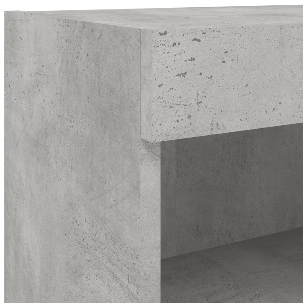 Mobili TV a Muro con LED 8pz Grigio Cemento Legno Multistrato