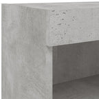Mobili TV a Muro con LED 8pz Grigio Cemento Legno Multistrato