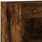 Mobili TV a Muro con LED 8pz Rovere Fumo in Legno Multistrato