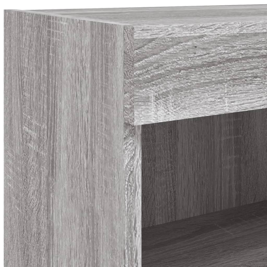 Mobili TV a Muro con LED 8pz Grigio Sonoma Legno Multistrato