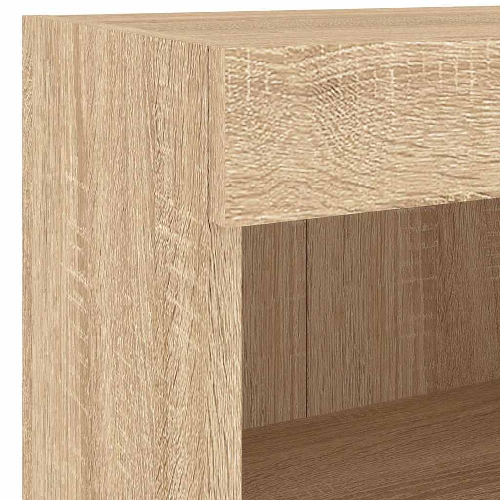 Mobili TV a Muro con LED 5pz Rovere Sonoma Legno Multistrato