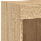 Mobili TV a Muro con LED 5pz Rovere Sonoma Legno Multistrato
