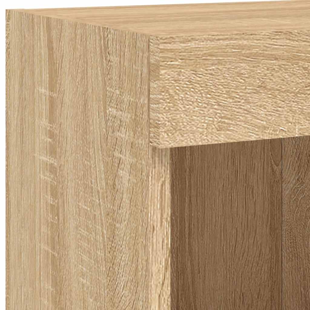 Mobili TV a Muro con LED 5pz Rovere Sonoma Legno Multistrato