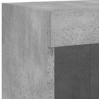Mobili TV a Muro con LED 5pz Grigio Cemento Legno Multistrato
