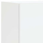 Mobili TV a Muro con LED 4pz Bianchi in Legno Multistrato