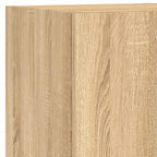 Mobili TV a Muro con LED 4pz Rovere Sonoma Legno Multistrato