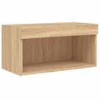 Mobili TV a Muro con LED 5pz Rovere Sonoma Legno Multistrato