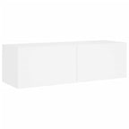 Mobili TV a Muro 5pz con Luci LED Bianchi