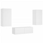 Mobili TV a Muro 3pz con Luci LED Bianchi