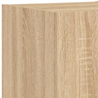 Mobili TV a Muro 4pz con Luci LED Rovere Sonoma