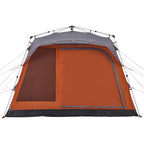 Tenda Familiare 7 Persone Grigio e Arancione a Rilascio Rapido