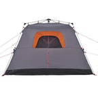 Tenda Campeggio Cabina 4 Pers. Grigio Arancione Rilascio Rapido