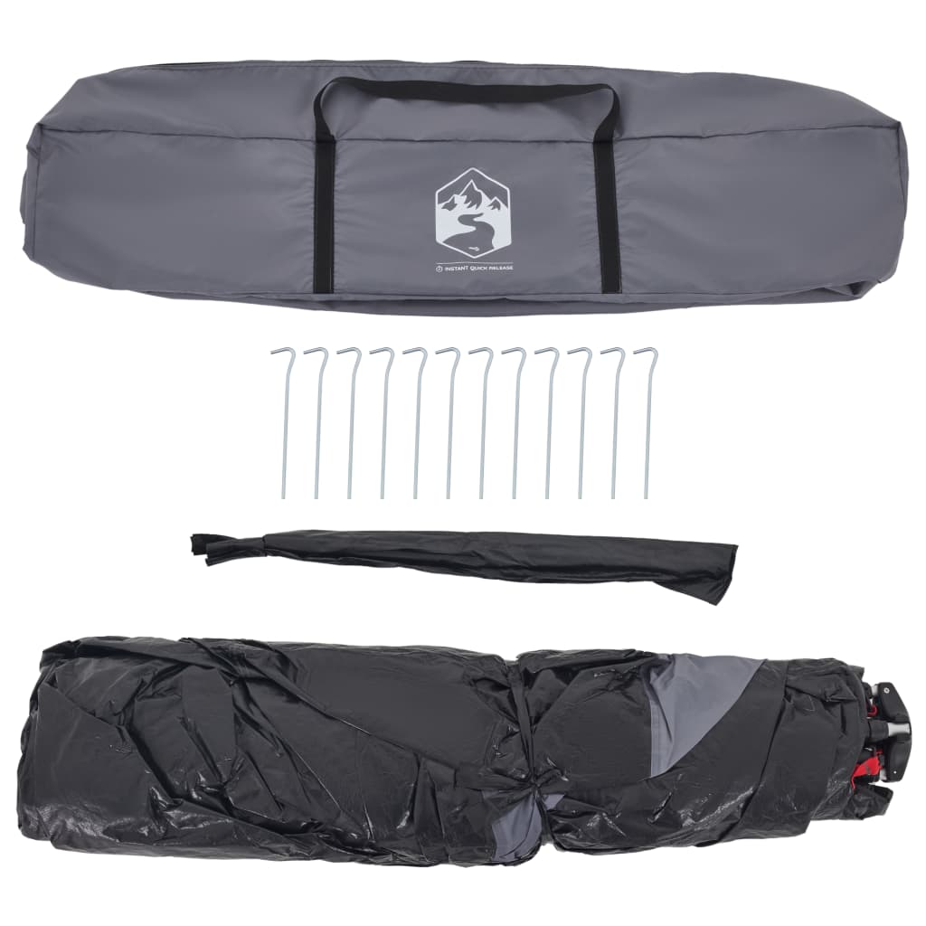 Tenda Campeggio Cabina 4 Pers. Grigio Arancione Rilascio Rapido