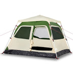 Tenda a Cupola da Campeggio 4 Persone Verde a Rilascio Rapido