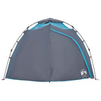 Tenda a Cupola da Campeggio 4 Persone Blu a Rilascio Rapido