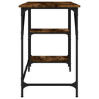 Scrivania Rovere Fumo 120x50x75cm Metallo e Legno Multistrato