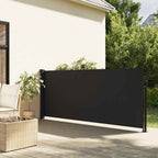 Tenda da Sole Laterale Retrattile Nera 100x300 cm