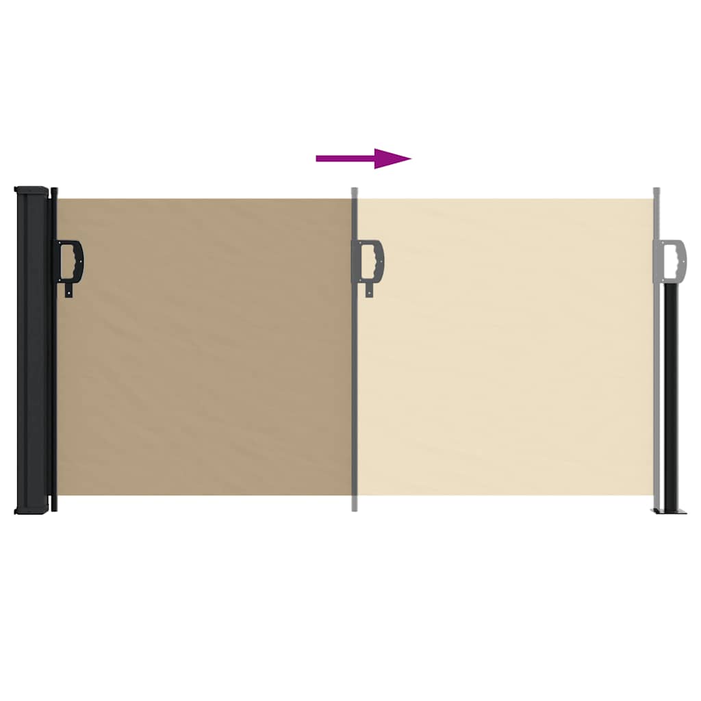 Tenda da Sole Laterale Retrattile Beige 100x300 cm