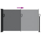 Tenda da Sole Laterale Retrattile Nera 117x300 cm