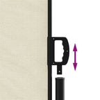 Tenda da Sole Laterale Retrattile Crema 117x300 cm