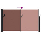Tenda da Sole Laterale Retrattile Marrone 117x300 cm
