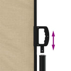 Tenda da Sole Laterale Retrattile Beige 117x300 cm