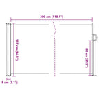Tenda da Sole Laterale Retrattile Verde Scuro 117x300 cm