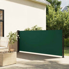 Tenda da Sole Laterale Retrattile Verde Scuro 117x300 cm