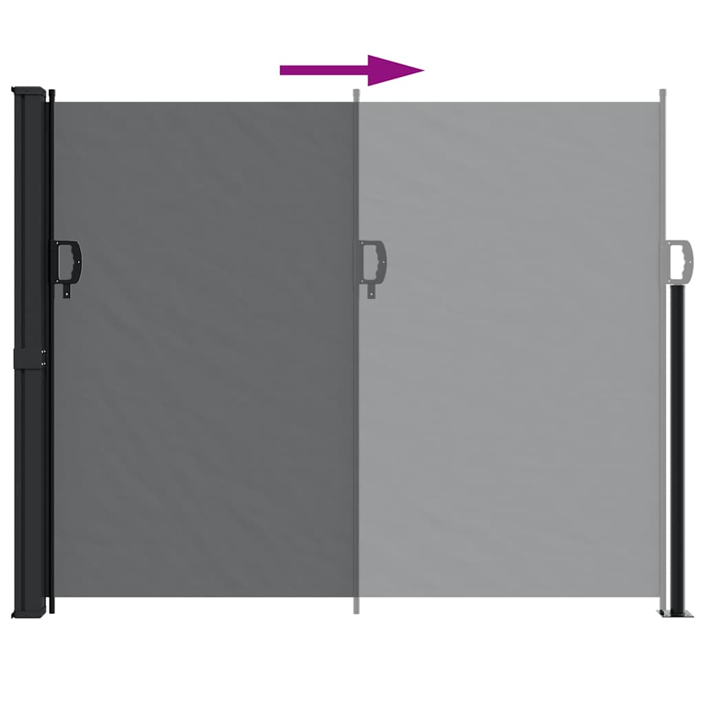 Tenda da Sole Laterale Retrattile Nera 160x300 cm