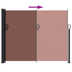 Tenda da Sole Laterale Retrattile Marrone 160x300 cm