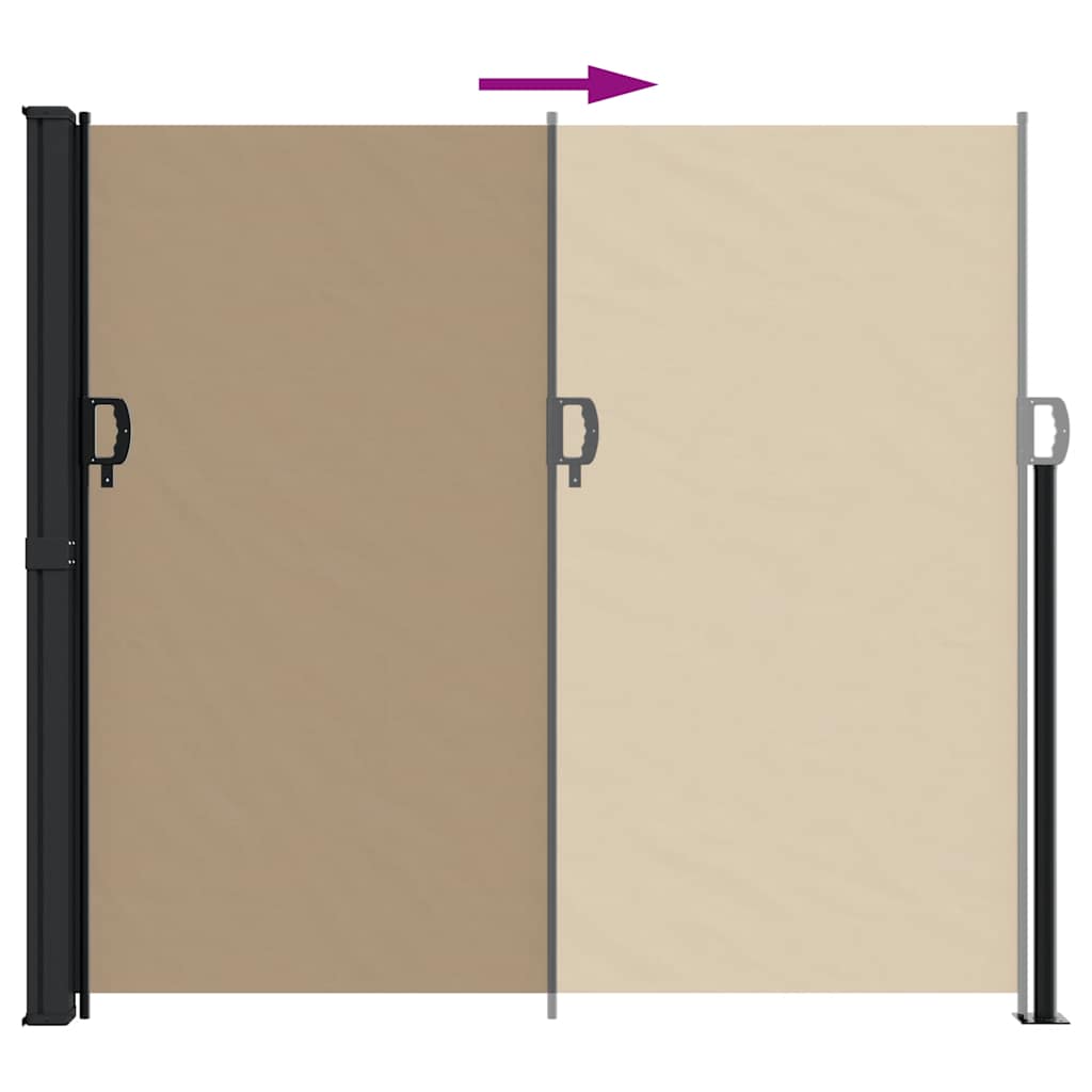 Tenda da Sole Laterale Retrattile Tortora 180x300 cm