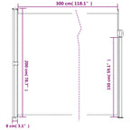 Tenda da Sole Laterale Retrattile Nera 200x300 cm
