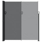 Tenda da Sole Laterale Retrattile Nera 220x300 cm
