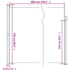 Tenda da Sole Laterale Retrattile Tortora 220x300 cm