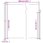 Tenda da sole laterale retrattile antracite 220x300 cm