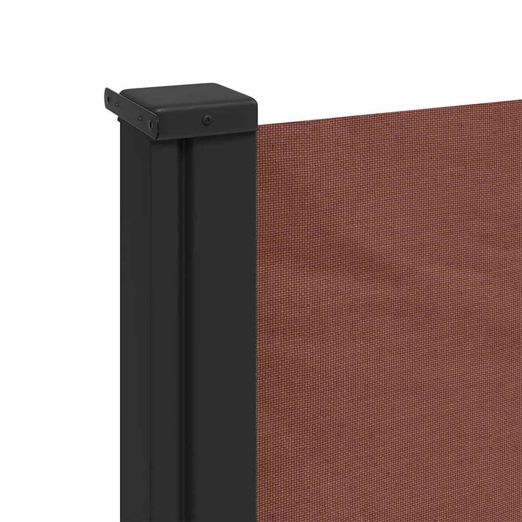 Tenda da Sole Laterale Retrattile Marrone 100x500 cm