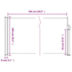 Tenda da Sole Laterale Retrattile Marrone 100x500 cm