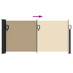 Tenda da Sole Laterale Retrattile Beige 100x500 cm
