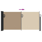Tenda da Sole Laterale Retrattile Tortora 100x500 cm