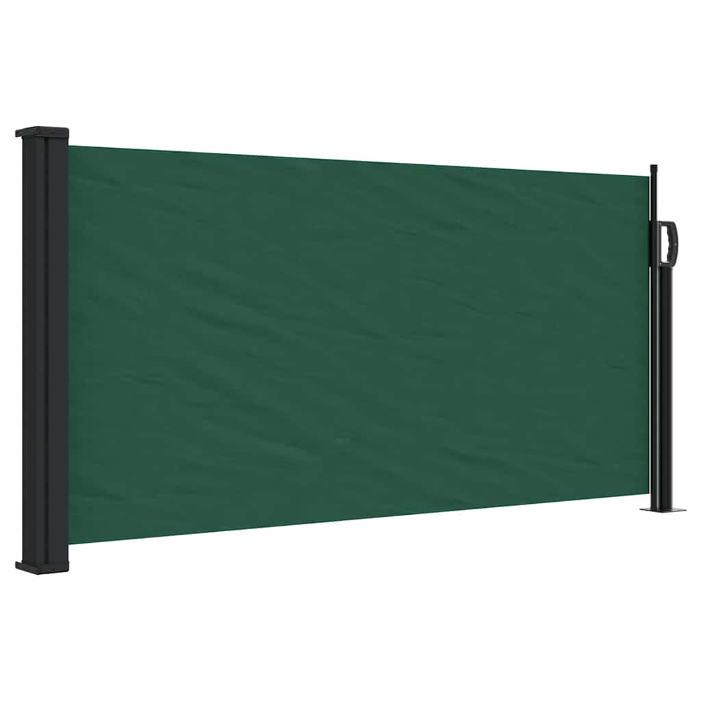 Tenda da Sole Laterale Retrattile Verde Scuro 100x500 cm