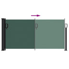 Tenda da Sole Laterale Retrattile Verde Scuro 100x500 cm