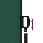 Tenda da Sole Laterale Retrattile Verde Scuro 100x500 cm