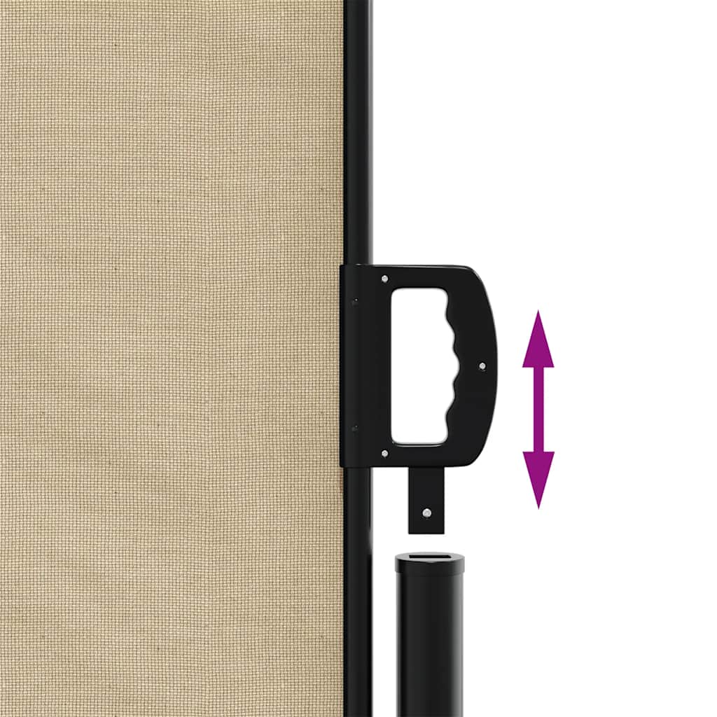 Tenda da Sole Laterale Retrattile Beige 120x500 cm