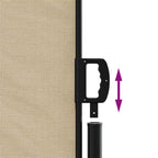 Tenda da Sole Laterale Retrattile Beige 120x500 cm