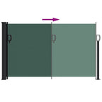 Tenda da Sole Laterale Retrattile Verde Scuro 120x500 cm
