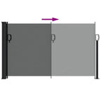 Tenda da sole laterale retrattile antracite 120x500 cm