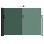Tenda da Sole Laterale Retrattile Verde Scuro 140x500 cm